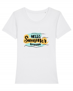 Hello Summer Breeze Tricou mânecă scurtă guler larg fitted Damă Expresser