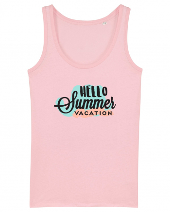 Hello Summer Vacation Cotton Pink