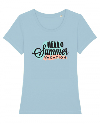 Hello Summer Vacation Sky Blue