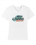 Hello Summer Vacation Tricou mânecă scurtă guler V Bărbat Presenter