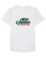 Hello Summer Vacation Tricou mânecă scurtă guler larg Bărbat Skater