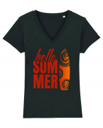 Hello Summer Tricou mânecă scurtă guler V Damă Evoker