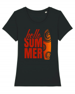 Hello Summer Tricou mânecă scurtă guler larg fitted Damă Expresser