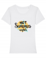 Hot Summer Nights Tricou mânecă scurtă guler larg fitted Damă Expresser