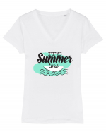 It's Summer Time Tricou mânecă scurtă guler V Damă Evoker