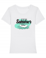 It's Summer Time Tricou mânecă scurtă guler larg fitted Damă Expresser