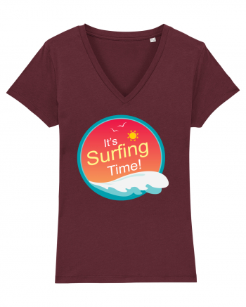 It's Surfing Time Burgundy