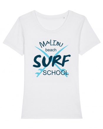 Malibu beach surf school White