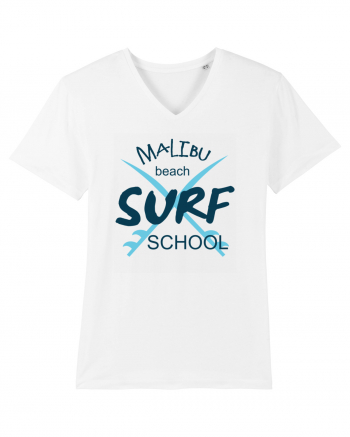 Malibu beach surf school White