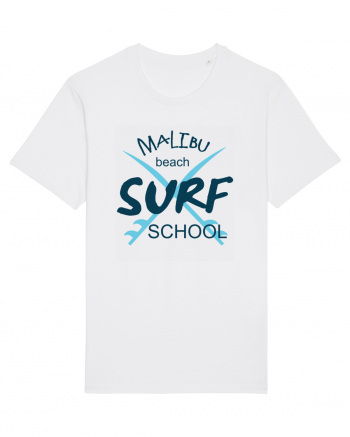 Malibu beach surf school White