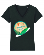 Paradise Surf Tricou mânecă scurtă guler V Damă Evoker