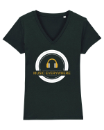 Music Everywhere Tricou mânecă scurtă guler V Damă Evoker