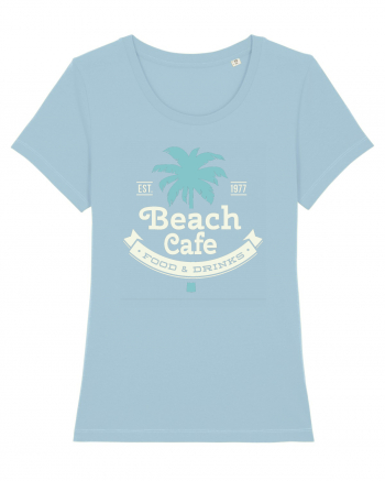 Retro Beach Cafe 1977 Sky Blue