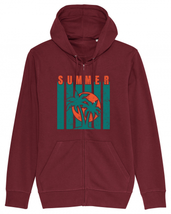 Retro Summer Sunset Burgundy