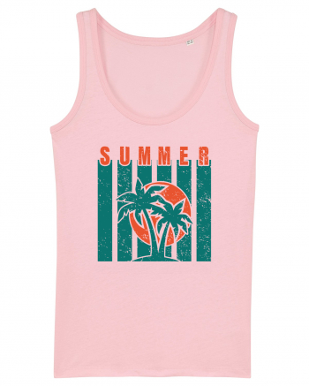 Retro Summer Sunset Cotton Pink