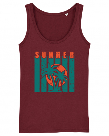 Retro Summer Sunset Burgundy