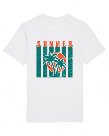 Retro Summer Sunset White