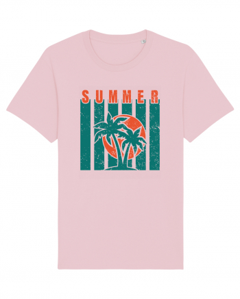 Retro Summer Sunset Cotton Pink