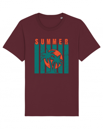 Retro Summer Sunset Burgundy