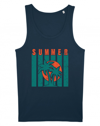 Retro Summer Sunset Navy