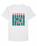 Retro Summer Sunset Tricou mânecă scurtă guler larg Bărbat Skater