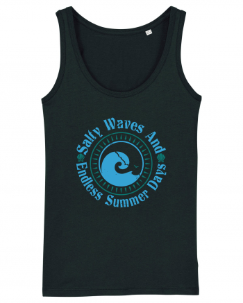 Salty Waves And Endless Summer Days Black