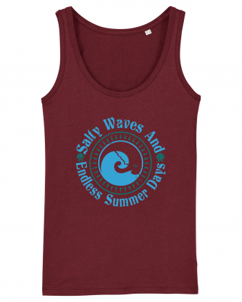 Salty Waves And Endless Summer Days Burgundy