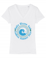 Salty Waves And Endless Summer Days Tricou mânecă scurtă guler V Damă Evoker