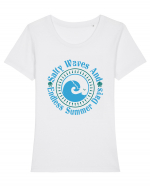 Salty Waves And Endless Summer Days Tricou mânecă scurtă guler larg fitted Damă Expresser