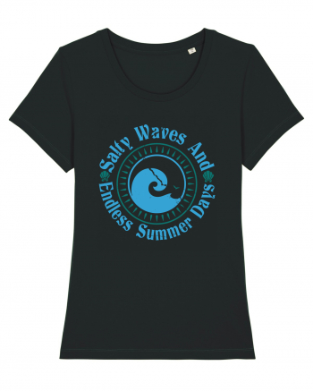 Salty Waves And Endless Summer Days Black