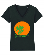 Summer Sun Tricou mânecă scurtă guler V Damă Evoker