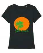 Summer Sun Tricou mânecă scurtă guler larg fitted Damă Expresser