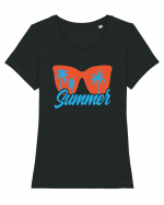 Summer Tricou mânecă scurtă guler larg fitted Damă Expresser