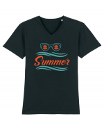 Summer Tricou mânecă scurtă guler V Bărbat Presenter