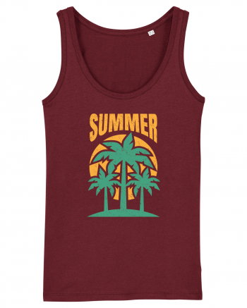 Summer Beach Sunshine Burgundy