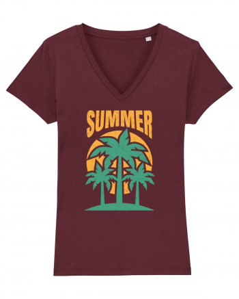 Summer Beach Sunshine Burgundy