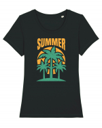 Summer Beach Sunshine Tricou mânecă scurtă guler larg fitted Damă Expresser