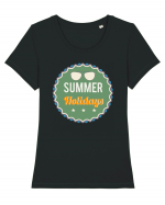 Summer Holidays Tricou mânecă scurtă guler larg fitted Damă Expresser