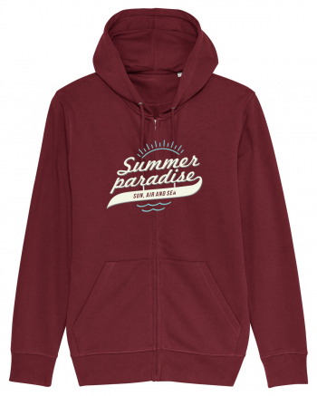 Summer Paradise Sun Air Sea Burgundy