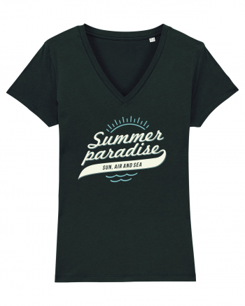 Summer Paradise Sun Air Sea Black