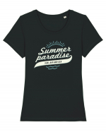 Summer Paradise Sun Air Sea Tricou mânecă scurtă guler larg fitted Damă Expresser