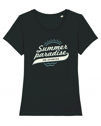 Summer Paradise Sun Air Sea Black