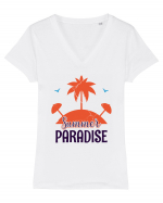 Summer Paradise Tricou mânecă scurtă guler V Damă Evoker