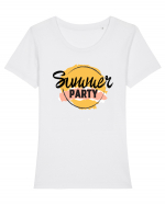 Summer Party Tricou mânecă scurtă guler larg fitted Damă Expresser