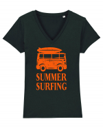 Summer Surfing Van Tricou mânecă scurtă guler V Damă Evoker