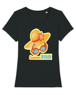 Summer Time Tricou mânecă scurtă guler larg fitted Damă Expresser