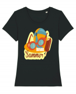 Summer Time Tricou mânecă scurtă guler larg fitted Damă Expresser