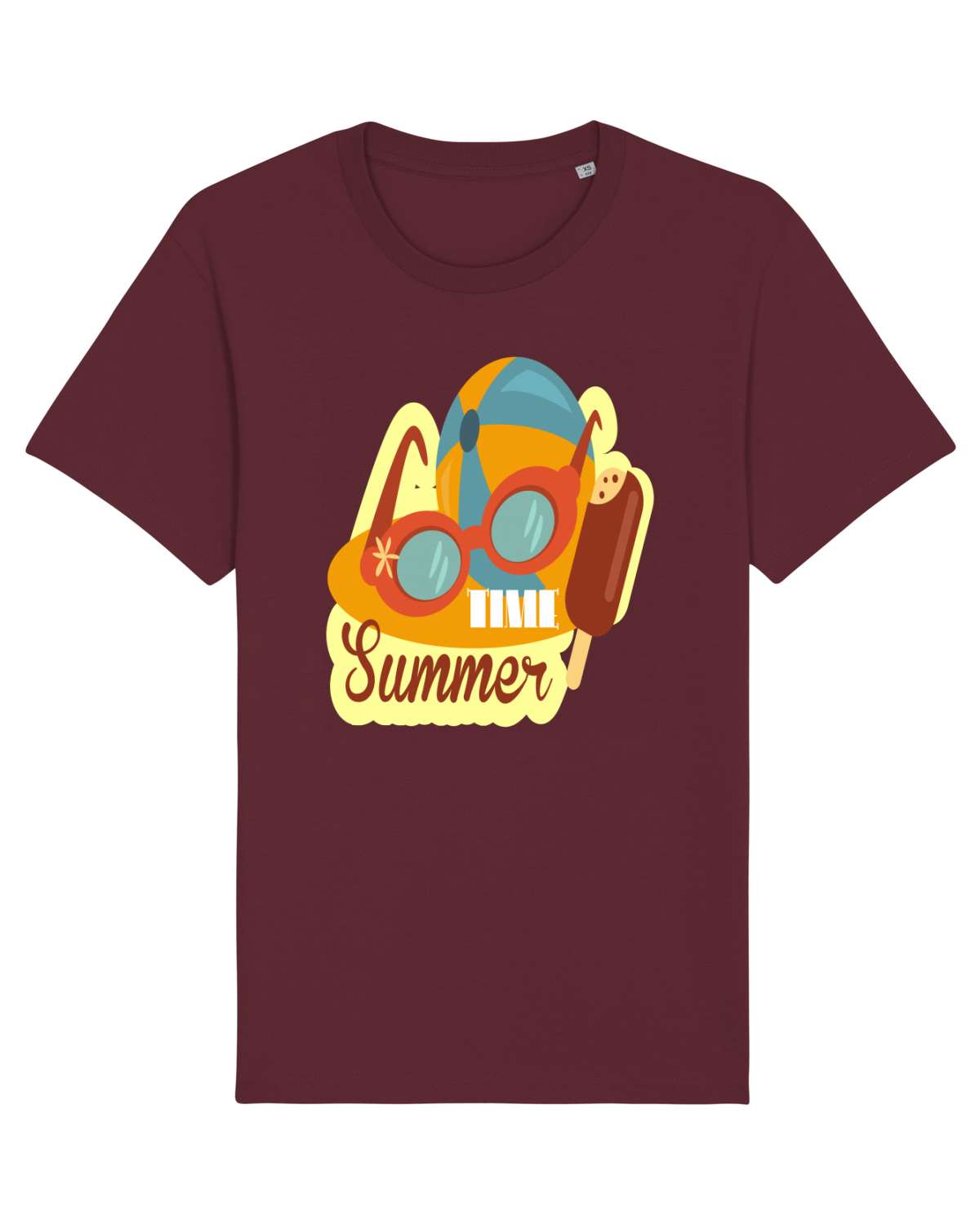 Tricou mânecă scurtă Unisex Rocker Burgundy