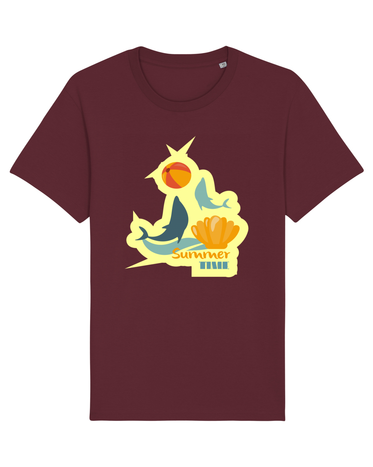 Tricou mânecă scurtă Unisex Rocker Burgundy