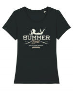 Summer Time Enjoy Every Moment Tricou mânecă scurtă guler larg fitted Damă Expresser